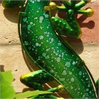 Green Glass Gecko, 36 cm