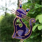 Purple Cat Wind Chime