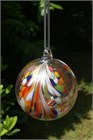 Parrot Feathers Glass Ball, 10 cm