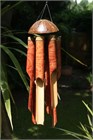 Batu Bamboo Wind Chime, large red