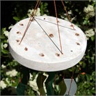 Wavy Glass Wind Chime, Birch Wood