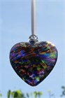 Multicoloured Glass Heart, 8 cm