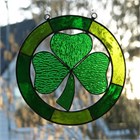 Hanging Glass Shamrock