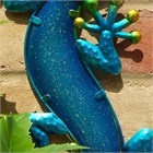 Blue Glass Gecko, 36 cm