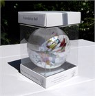 White Glass Ball, 10 cm