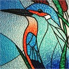 Kingfisher Glass Suncatcher