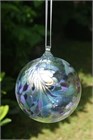 Peacock Feathers Glass Ball, 10 cm