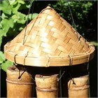 Padi Hat Bamboo Wind Chime, large