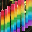 Sloping Rectangles Glass Wind Chime, Rainbow