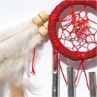 Dream Catcher with Chimes, red