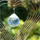 Heart Wind Spinner with Crystal