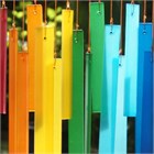 Rectangles Glass Wind Chime, Rainbow