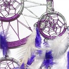 Purple and Silver Dream Catcher (16.5 cm)