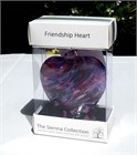 Blue-Pink Glass Heart, 8 cm