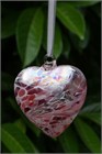 Pastel Pink Glass Heart, 8 cm