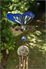 Cobalt Blue Butterfly Wind Chime