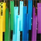 Rectangles Glass Wind Chime, Rainbow