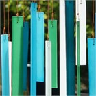 Rectangles Glass Wind Chime, Ocean