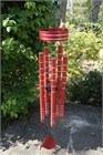 Chorus 40 inch wind chime, rich red