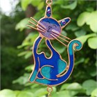 Blue Cat Wind Chime